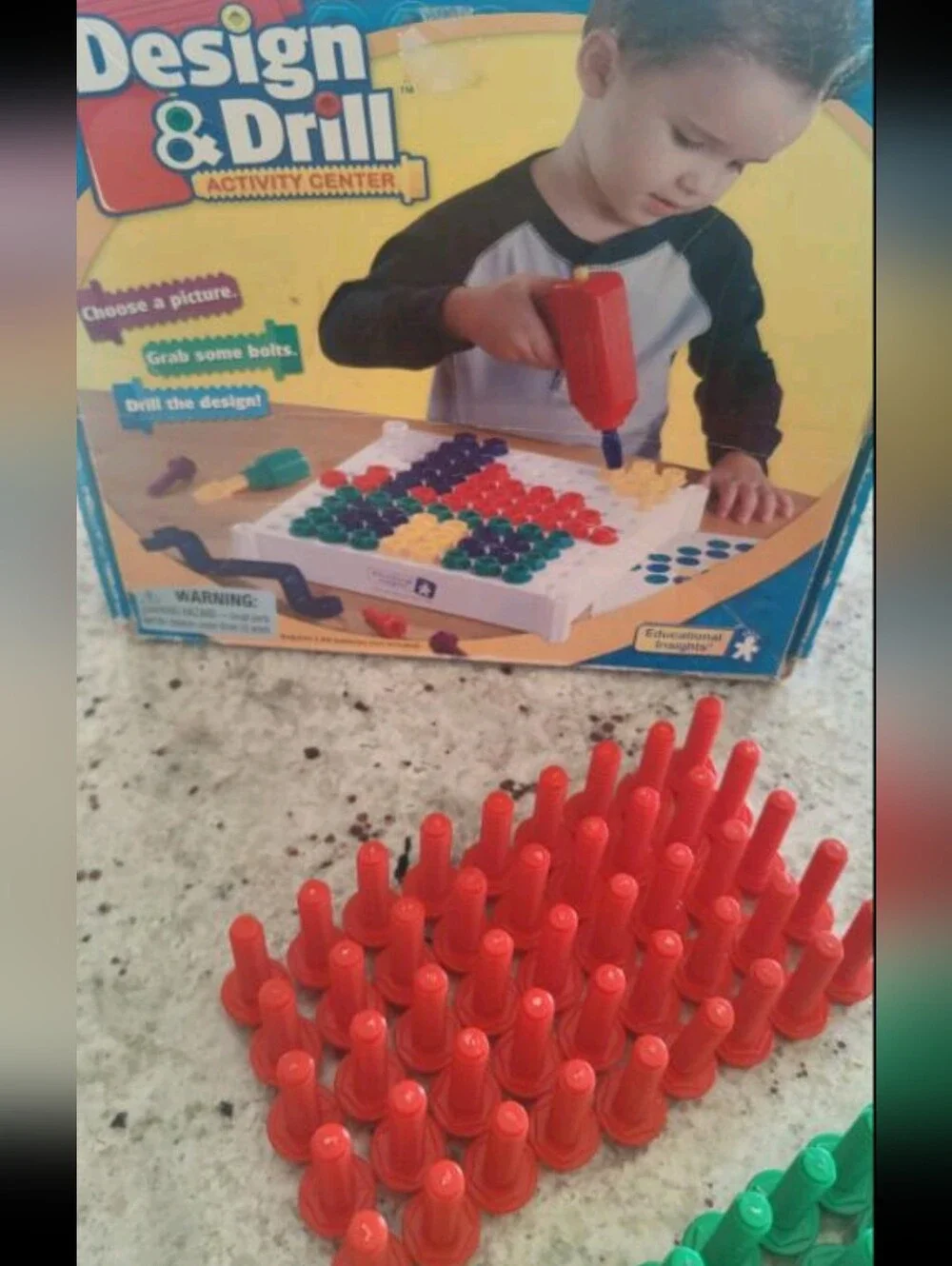 Educational Insignt Design & Drill Activity Center Multicolor Development Y2K